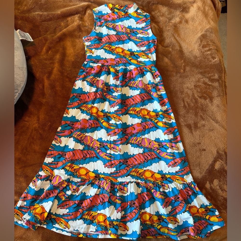 Nooworks Lolita Lobster Print Sleeveless Midaxi Dress